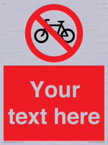 Custom No Cycling Sign